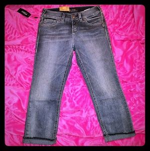 Silver Crop Jeans